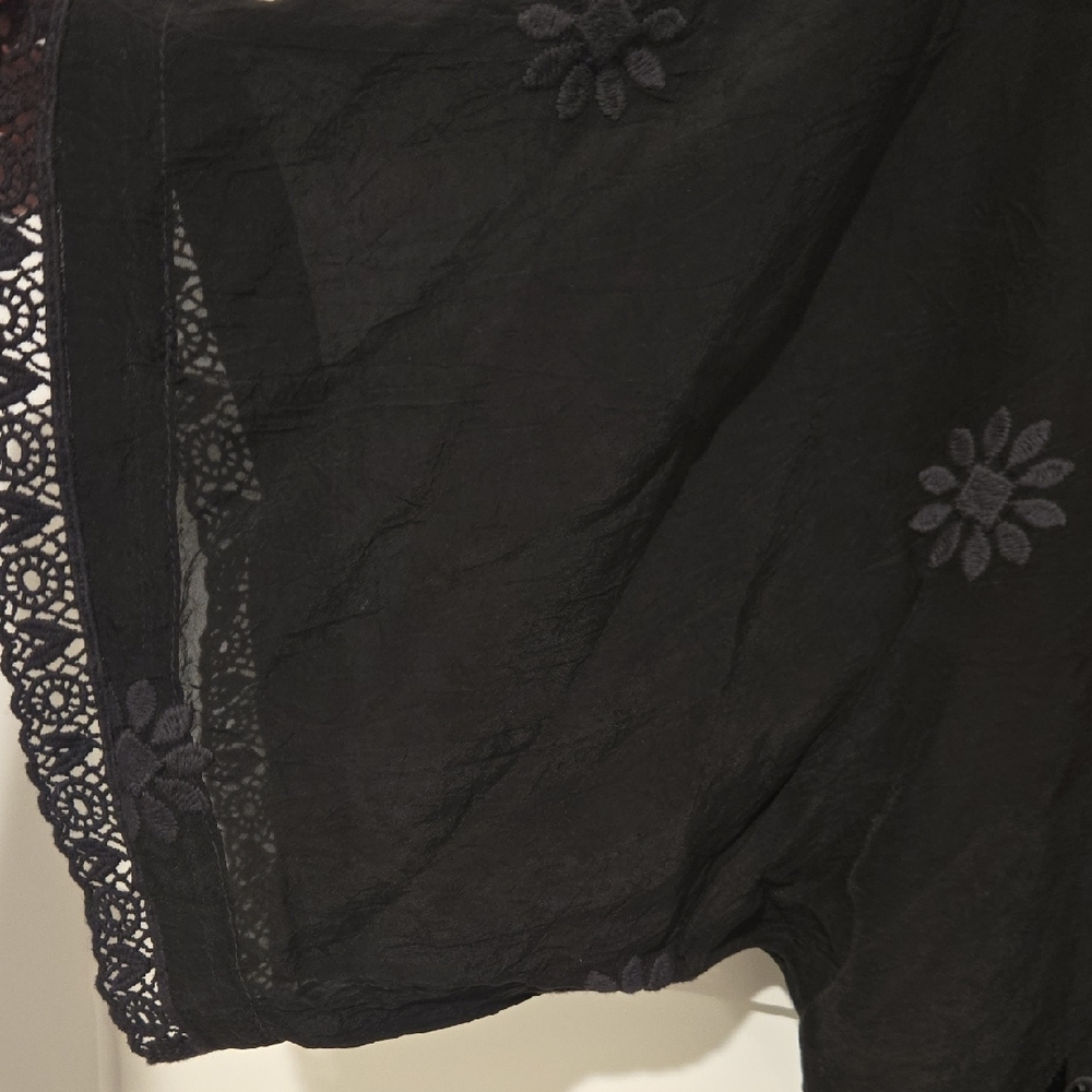Johnny Was Black Elijah Kimono Bohemian Chic - Picture 4 of 7